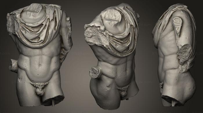 Statues antique and historical (Torso of Meleagre, STKA_1052) 3D models for cnc